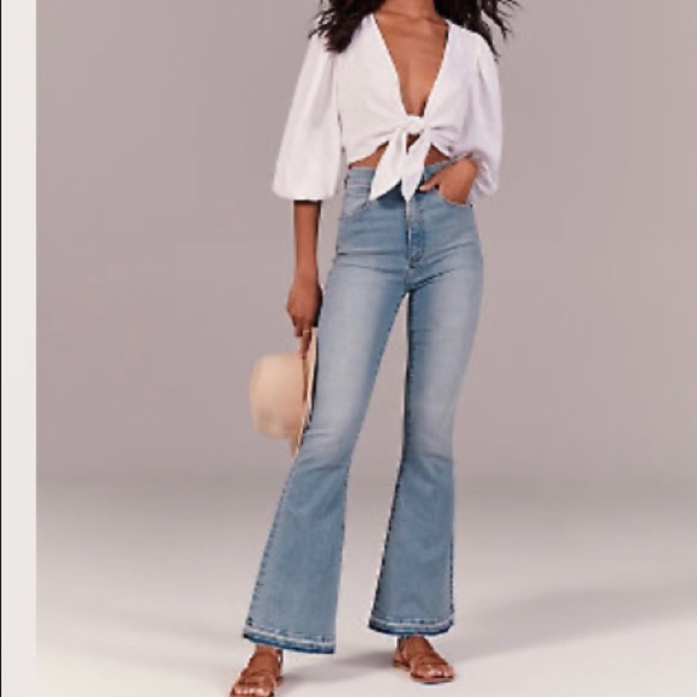 Abercrombie Ultra High Rise Flare Jeans